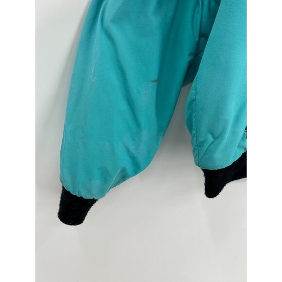 WOOLRICH Mens Teal Blue Vintage Retro Full Zip Fleece Lined Outdoor Jacket Large - Picture 5 of 7